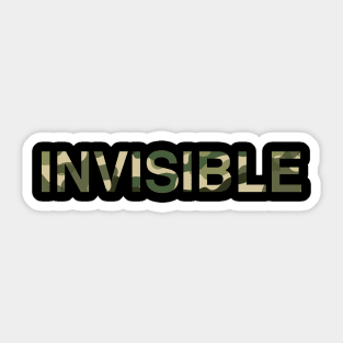 Invisible Text In Camouflage Sticker